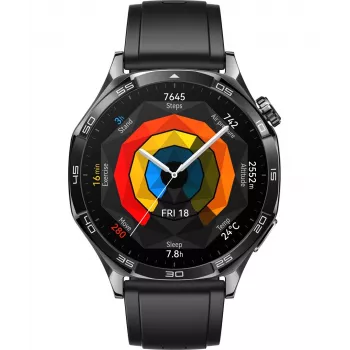 Huawei WATCH GT 5 46mm Vili-B19F | Viedpulkstenis | GPS integrēts | AMOLED ekrāns 1,43 collas | Melns