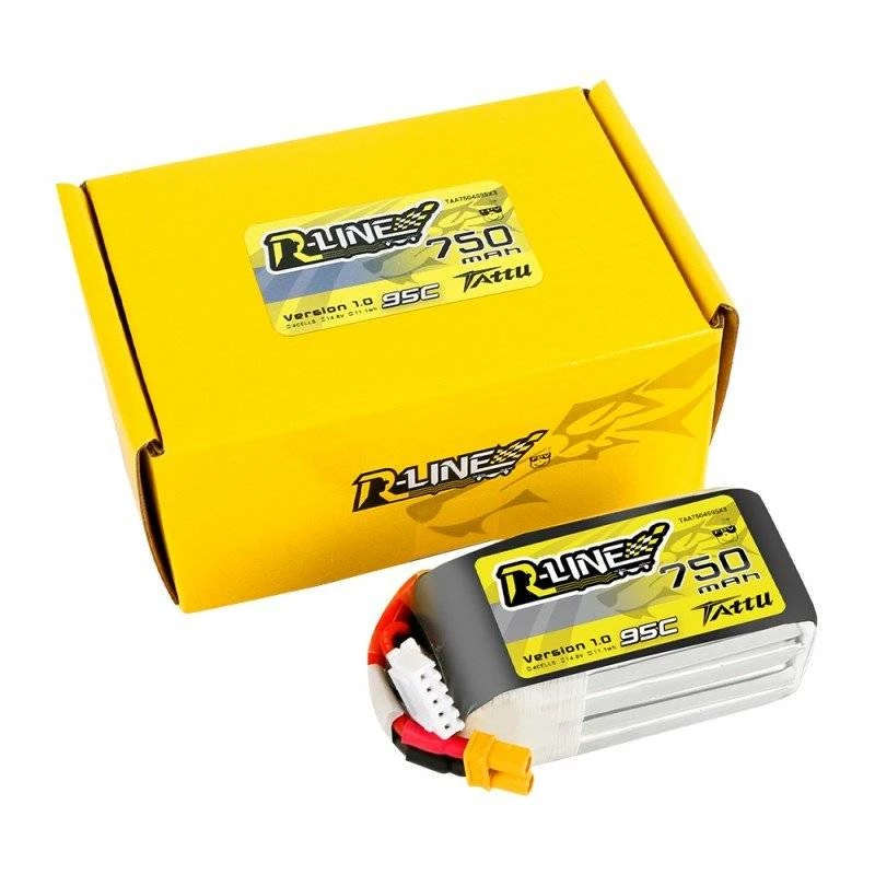Akumulators Tattu R-Line 750mAh 14.8V 95C 4S1P JST-XHR