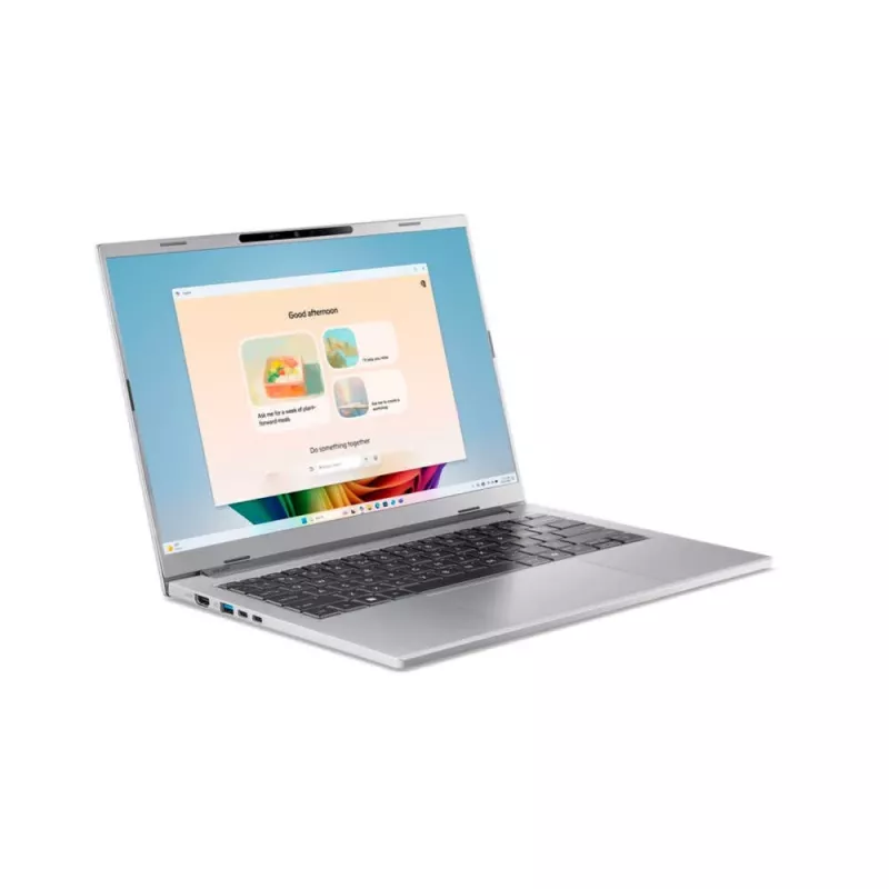 Portatīvais dators Acer Aspire 14 AI A14-53M-75DW — 14 collu WUXGA, Intel Core Ultra 7 258V, 32 GB LPDDR5x, 1 TB SSD, Intel Arc 140V, Windows 11 Home, Sudraba
