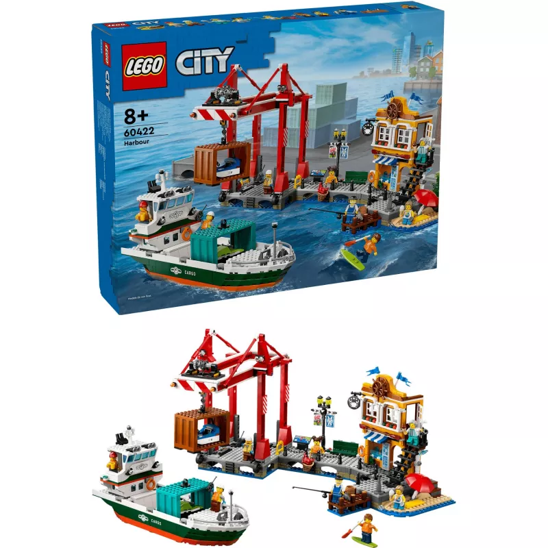 LEGO CITY 60422 Ostas piestātne ar kravas kuģi