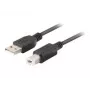 USB-A uz USB-B kabelis LANBERG CA-USBA-15CU-0018-BK, 1,8 m, melns