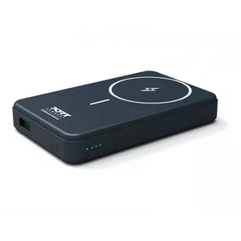 Port Designs 907005 10000 mAh bezvadu uzlādes ārējais akumulators, melns