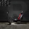 NanoRS RS160 spēļu krēsls, sacīkšu simulatora statīvs 3-in-1, PC, konsolēm, spēlētājiem, sintētiskās ādas pārklājums, stūres statīvs, TV kronšteins līdz 50 inch, maks. VESA 400x400