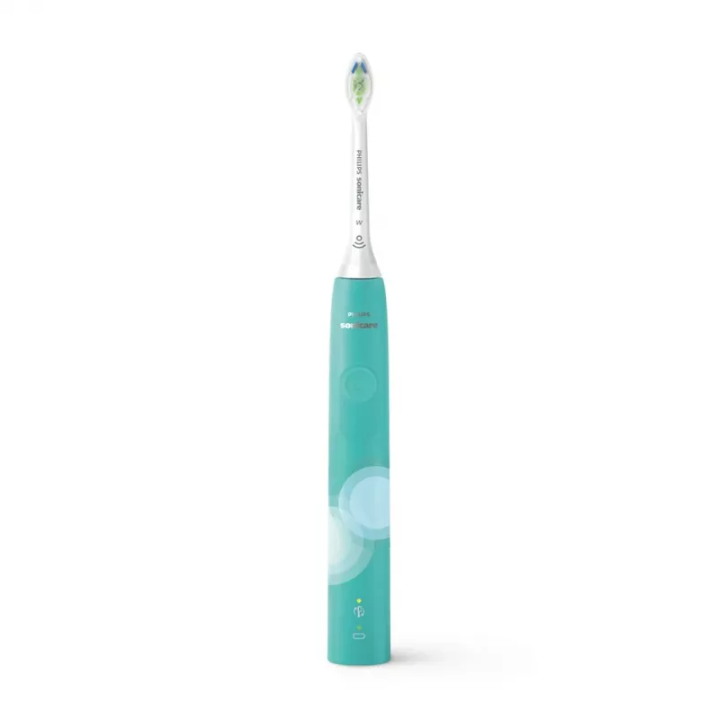 Sonic electric toothbrush Philips 4100 Series HX3689/43 — iebūvēts litija jonu akumulators, 1 rokturis, 1 birstes uzgalis, ikdienas tīrīšanas režīms, tirkīza