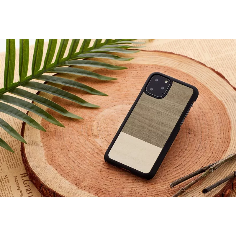 Viedtālruņa maciņš man and wood iPhone 11 Pro Max — melns, aizsargapvalks