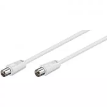 Wentronic Goobay antenas savienojuma kabelis, balts, 0,5 m - IEC/koaksiālais spraudnis IEC/koaksiālā ligzda (50910)