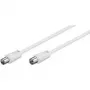 Wentronic Goobay antenas savienojuma kabelis, balts, 0,5 m - IEC/koaksiālais spraudnis IEC/koaksiālā ligzda (50910)