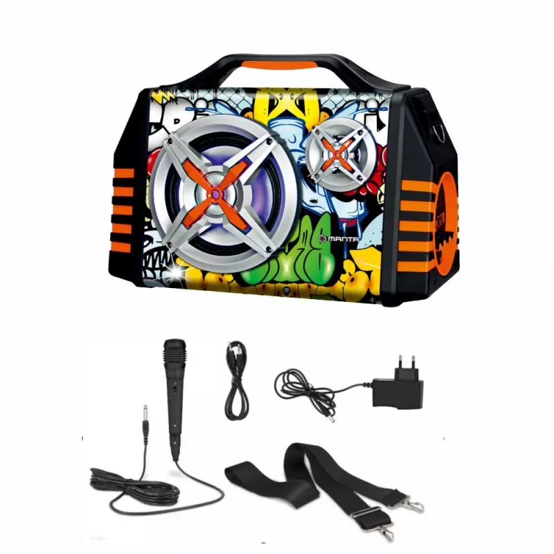 Pārnēsājams skaļrunis Manta SPK1005PRO Helios 2, melns