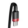Baseus Cafule PD2.0 100W ātrās uzlādes USB uz Type-C kabelis (20V 5A) 2m Sarkans+Melns