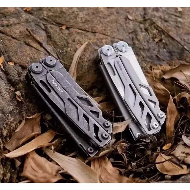 Multitool Nextool Mini FLAGSHIP NE20122 — 10-in-1 kompakts nerūsējošā tērauda daudzfunkciju rīks, melns, 67×27×17 mm, 83 g