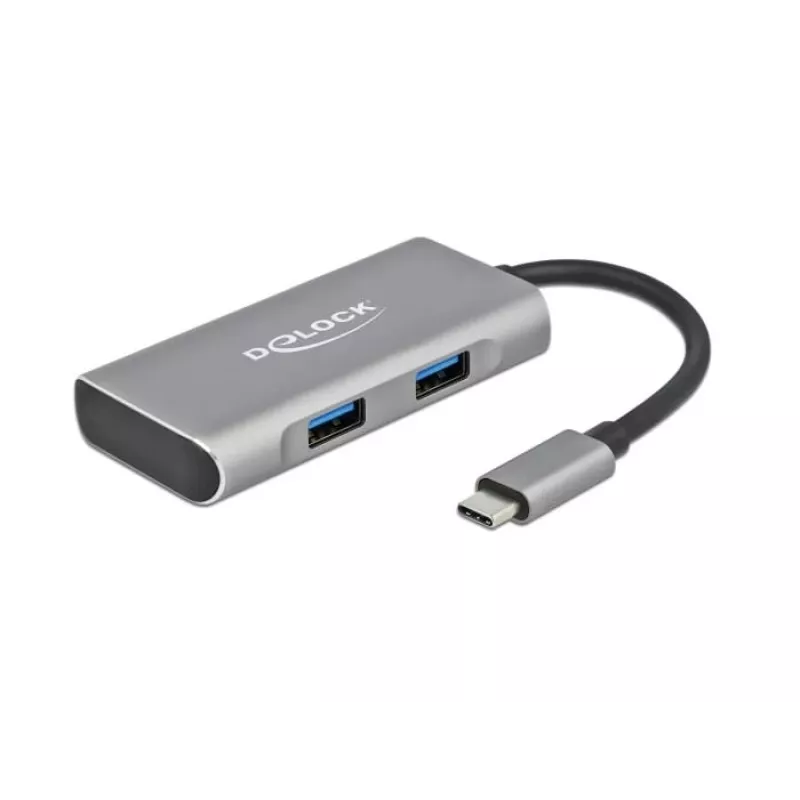 USB centrmezgls DeLOCK ārējais USB 10 Gbps USB Type-C centrmezgls 63260
