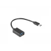 USB kabelis Lanberg AD-OTG-UC-01 0,15 m USB 2.0 USB A USB C Melns