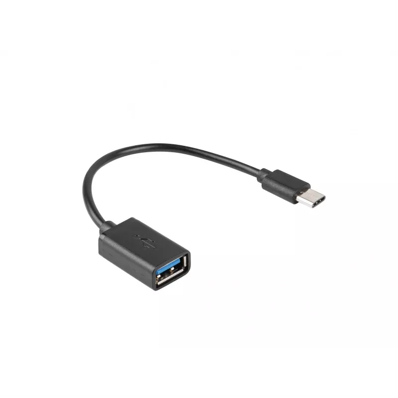 USB kabelis Lanberg AD-OTG-UC-01 0,15 m USB 2.0 USB A USB C Melns