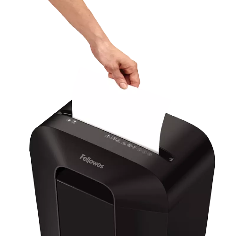 Fellowes Powershred LX41 papīra smalcinātājs, daļiņu smalcināšana, melns