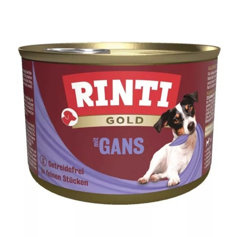 RINTI Gold Goose - mitrā suņu barība - 185g