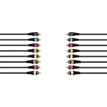 Audio vairāku kanālu kabelis Omnitronic 8xCinch 15 m — daudzdzīslu savienojums astoņiem RCA savienojumiem