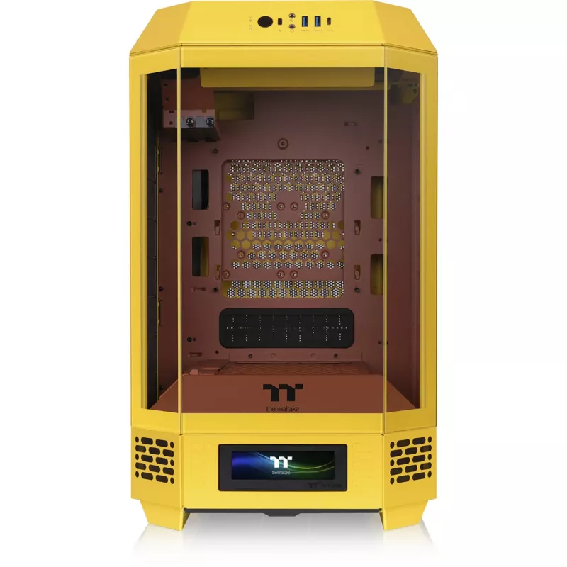 Mini torņa korpuss THERMALTAKE The Tower 250 Butter Caramel — microATX/Mini-ITX, ATX atbalsts, kompakts korpuss