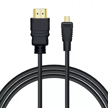 Savio CL-40/M HDMI (M) - micro HDMI (M) kabelis ar Ethernet, 2m, Melns