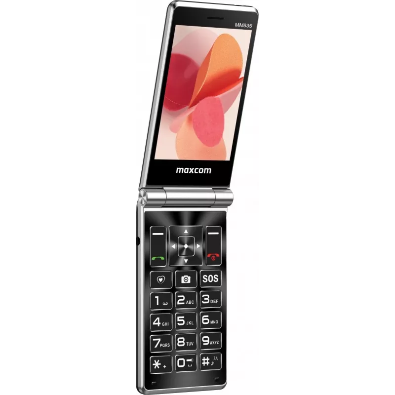 Flip telefons MM 835L 4G divas SIM kartes melns