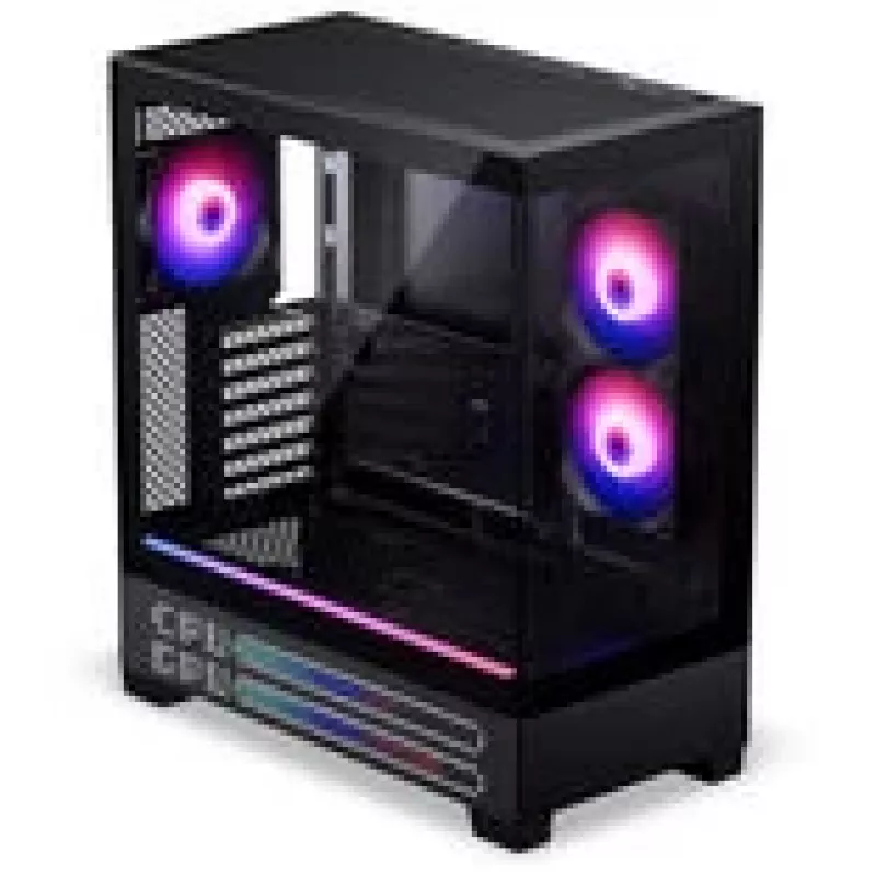PHANTEKS XT View Matrix PC korpuss, Midi-Tower, E-ATX, rūdīts stikls, Matrix LED - melns (PH-XT523VM1_DBK01)