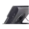 Laptop cooling pad Gembird NBS-1F17T-01, for up to 17 inch, 1×15 cm fan, USB 2.0, 370×265×33 mm, 350 mA, Melns