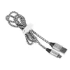 USB kabelis Tracer TRAKBK46928 1m USB A Micro-USB B Melns Silver