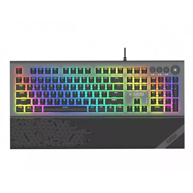 iBox Aurora K-5 tastatūra USB QWERTY Sudraba