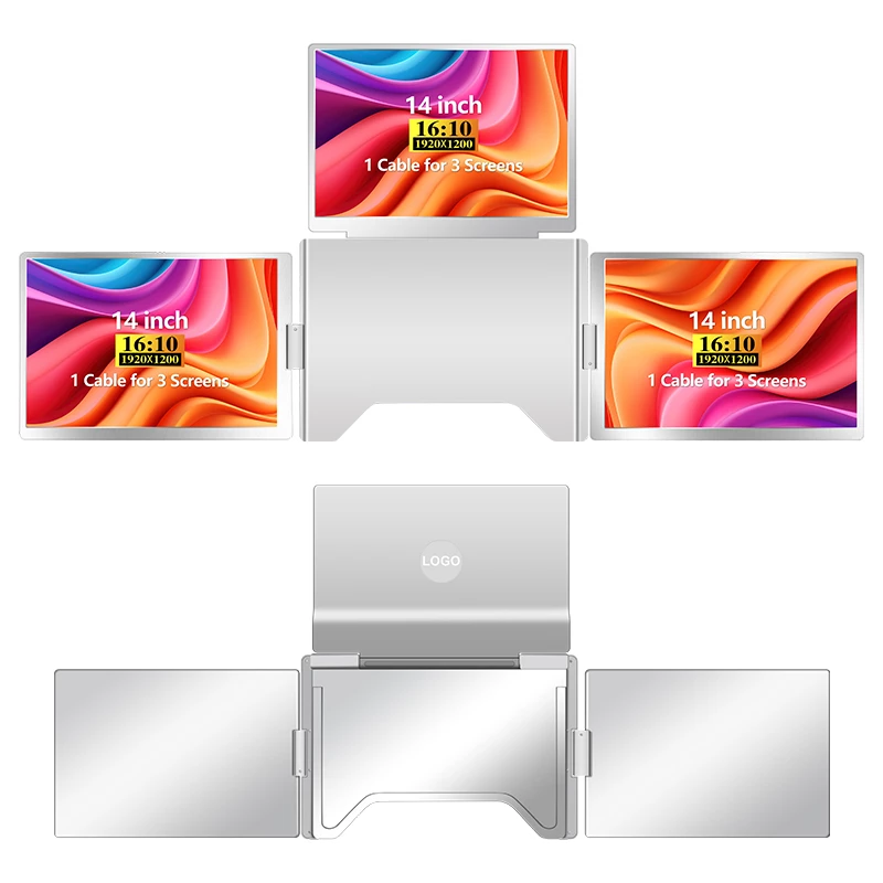 Extralink Smart Life S780 14 Pārnēsājams klēpjdatora monitors, 3 monitori, IPS, 1920x1200