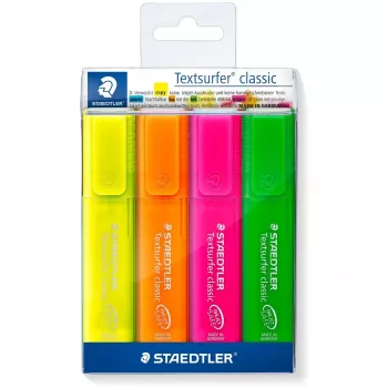 Marķieris Staedtler 364 P WP4 Chisel tip zaļa oranža Pink dzeltena