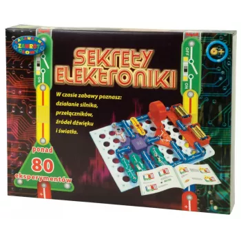 Izglītojošs elektronikas zinātnes komplekts Dromader Sekrety Elektroniki — 80 eksperimenti