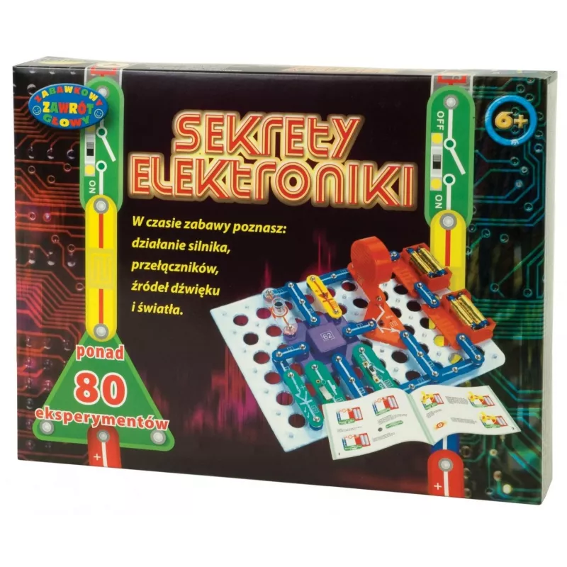 Izglītojošs elektronikas zinātnes komplekts Dromader Sekrety Elektroniki — 80 eksperimenti