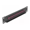Fiber Optic Patch Panel DeLOCK 10 inch 12 Port SC Simplex Violet 1U Melns