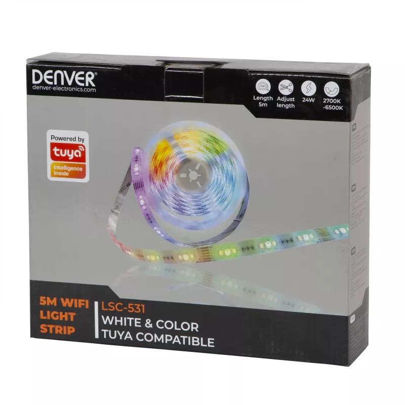 DENVER LSC-531 gaismas josla 24W 2700-6500K RGB/silti balta/vēsi balta gaisma