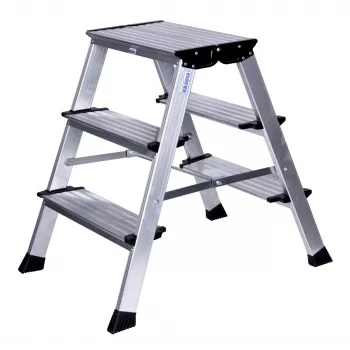 Kāpšļa ķeblītis Krause 126030 — alumīnija, 3 pakāpieni, maks. augstums 65 cm, 6,1 kg, 500 mm platums