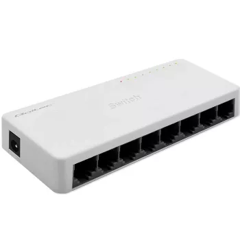 Tīkla komutators QOLTEC 52246 — 8 x RJ45 porti, 100 Mbps