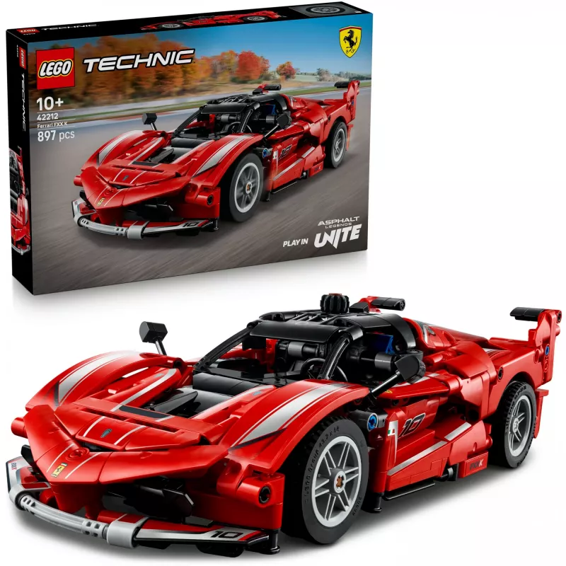 LEGO Technic Ferrari FXX K būvkonstruktors, mēroga modelis 1:10, 897 detaļas, vecumam 10+