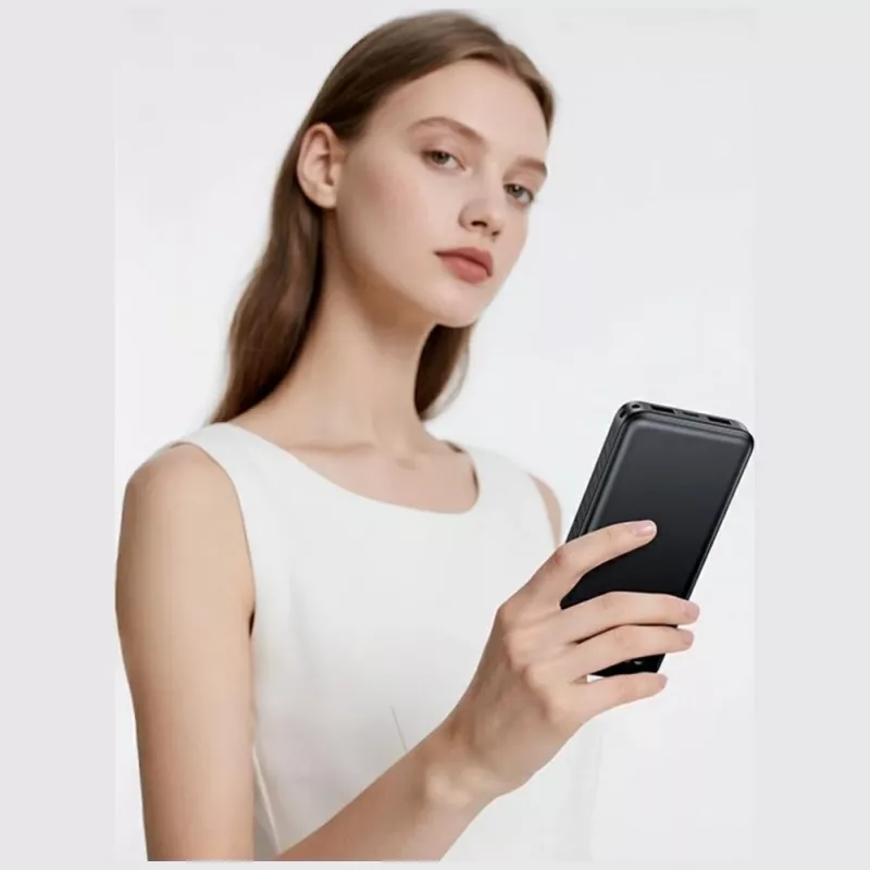 Ārējais akumulators usams PB83 10000mAh PD 2×USB-A USB-C balts