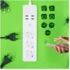 Strāvas sadalītājs Tellur — WiFi viedais strāvas sadalītājs ar 3 maiņstrāvas rozetēm un 4 USB pieslēgvietām (4 A)