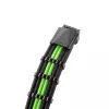 CableMod PRO ModMesh 12VHPWR kabeļa pagarinātāja komplekts melns/gaiši zaļš, 3-pin 16-pin komplekts