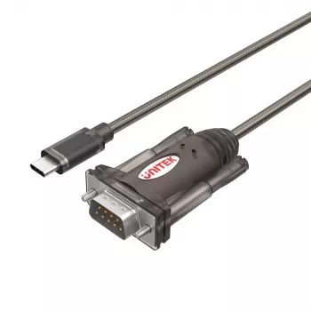 Seriālais kabelis Unitek Y-1105K — 1,5 m melns, DB-9 vīrišķais uz DB-9 vīrišķo