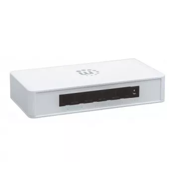 Manhattan 5 portu gigabitu Ethernet slēdzis, darbvirsmas izmērs, plastmasa, IEEE 802.3az (energoefektīvs Ethernet), trīs gadu garantija, kaste