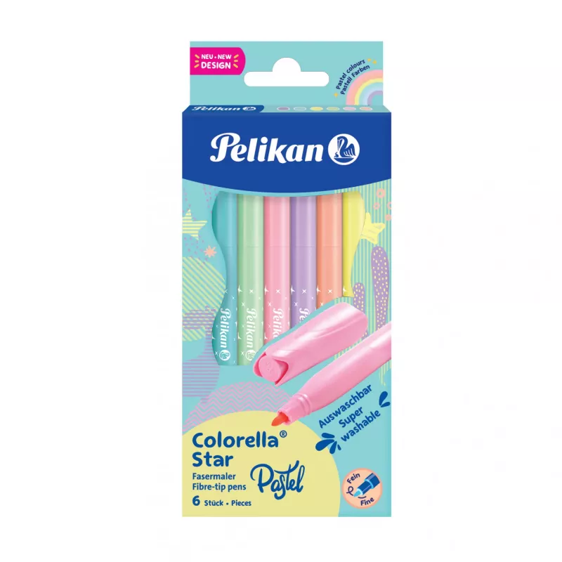 Flomāsters Pelikan 822282 Fine Assorted colours 6 gab.
