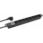 Rack Power Distribution Unit helos PROFESSIONAL 19 inch Offline UPS, pārsprieguma aizsardzība uzstādīšanai statnē