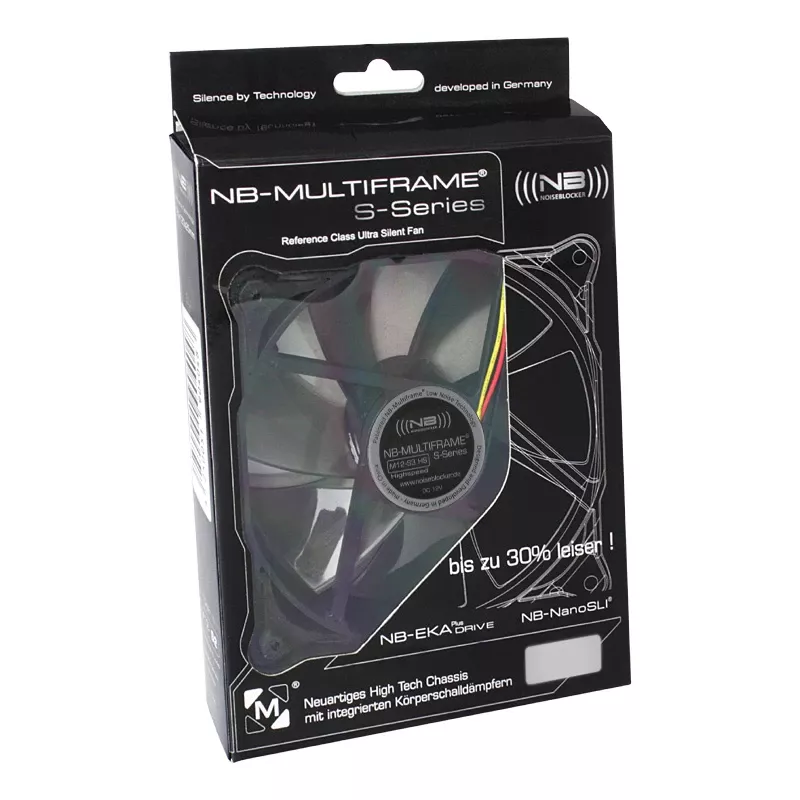 Noiseblocker Multiframe S-Series M12-3 korpusa ventilators, 120 mm