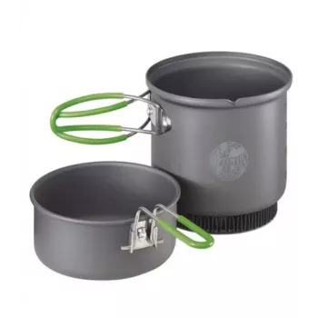 Optimus 8020707 kempinga trauku komplekts 0,95 L pelēks
