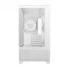 PC Midi Tower korpuss DeepCool CG380 3F WH — Balts, 235×437×451 mm, atbalsta 2,5 collu/3,5 collu, apakšā novietots barošanas bloks, 3x 120 mm ventilatori iekļauti
