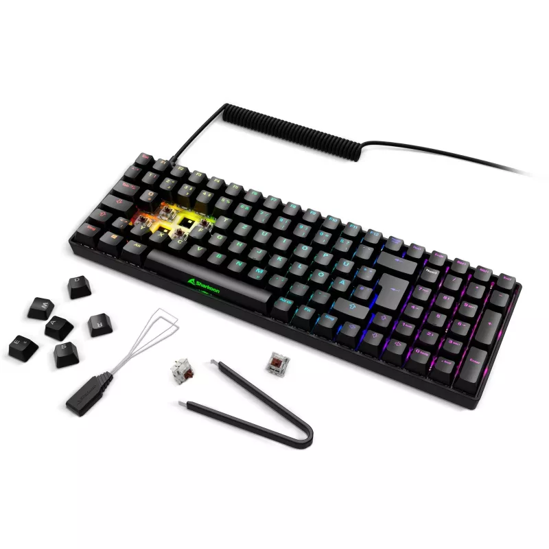 Spēļu tastatūra Sharkoon SGK50 S2 Mechanical QWERTZ Wireless