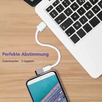 Adapteris helos 288346 OTG USB A (siev.) uz USB-C (vīr.) 3.1 leņķa