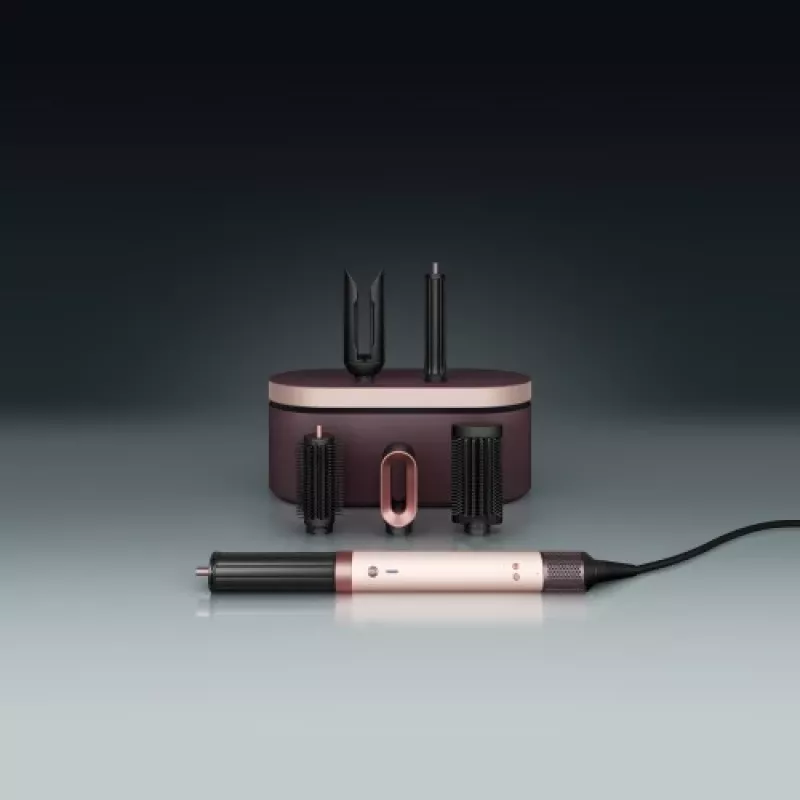 Airwrap Co-anda2x Straight + Wavy, Multistyler krēmkrāsā/rozā zeltā, Bluetooth, 1,700 W