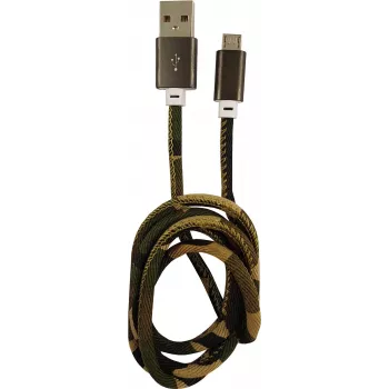 LC-POWER kabelis USB-Micro-1M-5 1m meža kamuflāža, USB A uz Micro-USB (LC-C-USB-MICRO-1M-5)